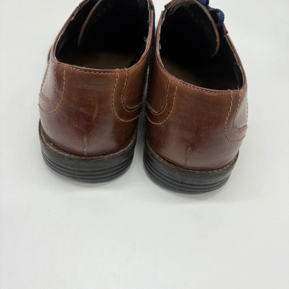 Clarks Tor England Mens 11M Brown Leather Lace Up Oxford Dress Shoes